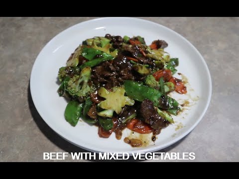 Binondo Chinese Stir-Fried Beef With Mixed Vegetables.