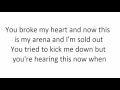 Sia - My Arena Lyrics 