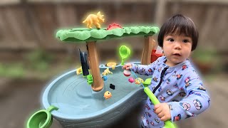 Cool Off with Dino Delights: Step2 Water Table Installation and Review
