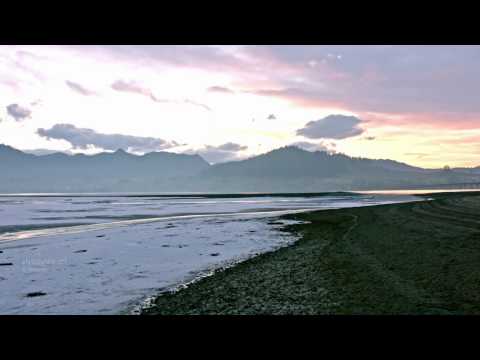 Original Atmovie 4K - vereister Sihlsee im Abendrot