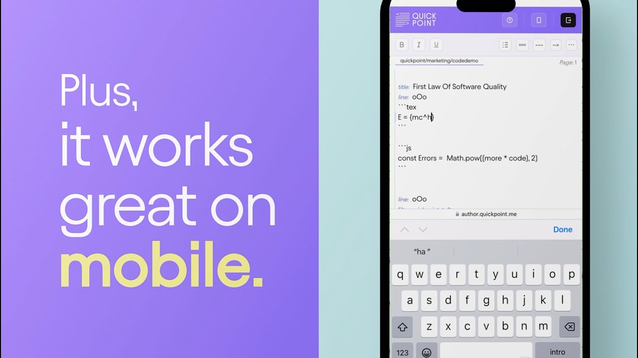 QuickPoint video preview
