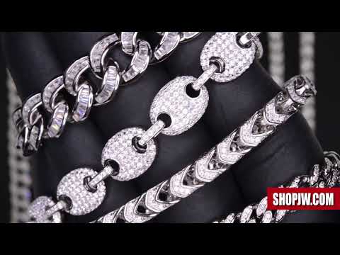 Latest .925 Silver Iced Out Simulated Diamond Chains || Shopjw