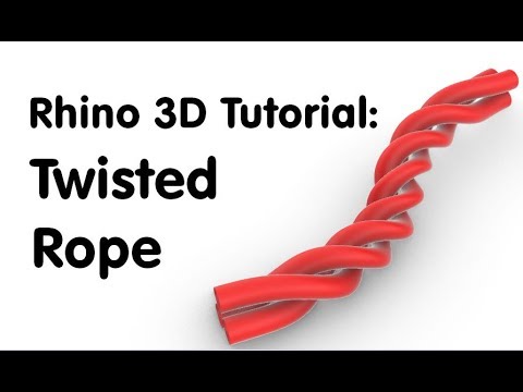 Rhino 3D Tutorial - Twisted wire / rope