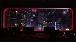 Cyberpunk Apartment Rain & Thunder Sounds for Deep Sleep
