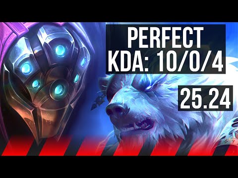 JAX vs VOLIBEAR (TOP) | Perfect KDA: 10/0/4 | KR Master | 25.24