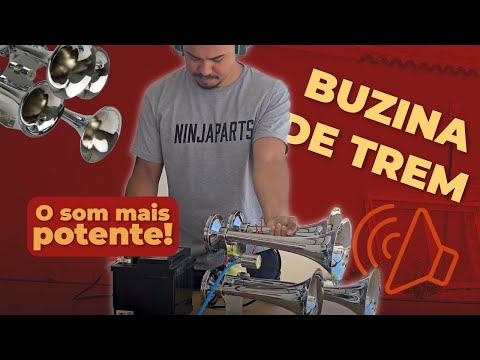 Train Horn with 4 Chrome Metal Trumpets - Marine Electropneumatic - 12V/24V K10054