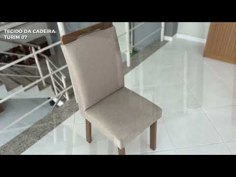 Video thumbnail of Conjunto Com 6 Cadeiras Athenas Rufato