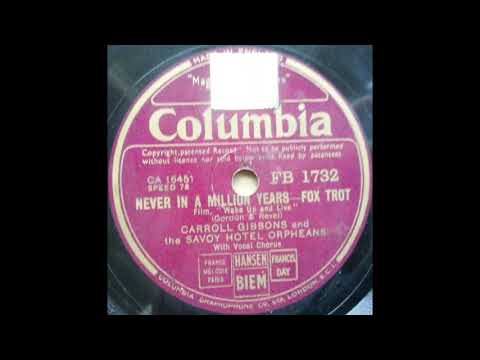 Carroll Gibbons & the Savoy Hotel Orpheans - Never in a Million Years (1937)