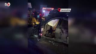 Otoyoldaki Feci Kazada Minibüse Arkadan Çarpan Otomobil Sürücüsü 2 11 Promil Alkollü Çıktı