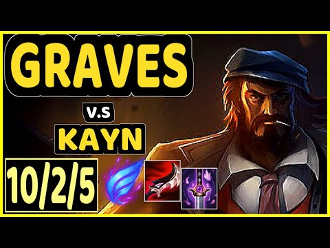 TARZAN (GRAVES) vs KAYN - 10/2/5 KDA JUNGLE CHALLENGER GAMEPLAY - KR