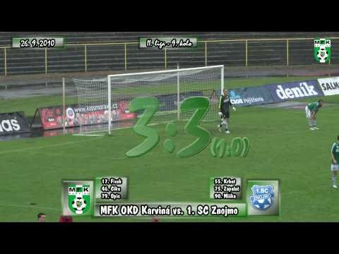 Sezóna 2010/2011 9. kolo - MFK OKD Karviná vs. 1. SC Znojmo 3:3 (1:0)
