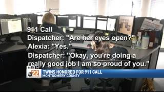 Twins Honored For Making 911 Call For Help