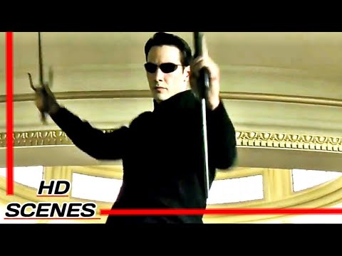 The matrix reloaded : hall of pain scene