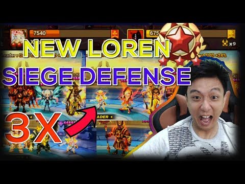 [NEW] G3 Loren Siege Defense X3 VS Xypher And Red Devil - isengdudegame Summoners War