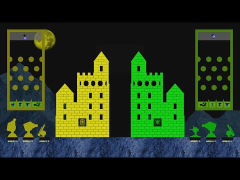 Castle Destruction Marble Run in ALgodoo ☆ The War Day #151-153