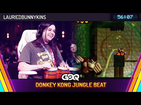 Donkey Kong Jungle Beat by LaurieDBunnykins in 56:07 - Summer Games Done Quick 2025