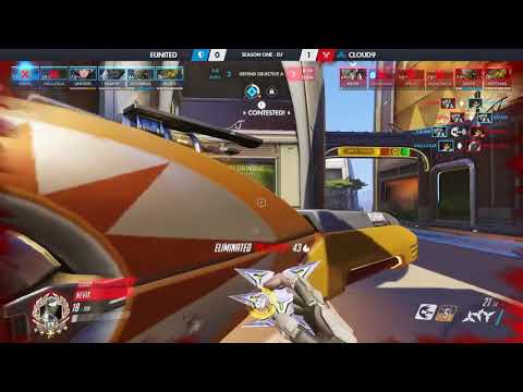 Insane (almost) clutch from Kruise (Eunited) vs Cloud 9 on Numbani