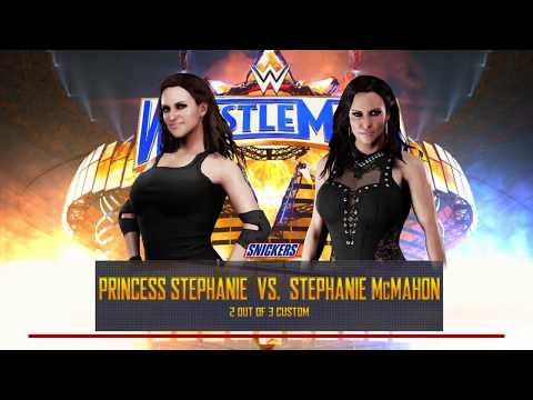 WWE 2K18 Princess Stephanie VS Stephanie McMahon 2 Out Of 3 Falls Match