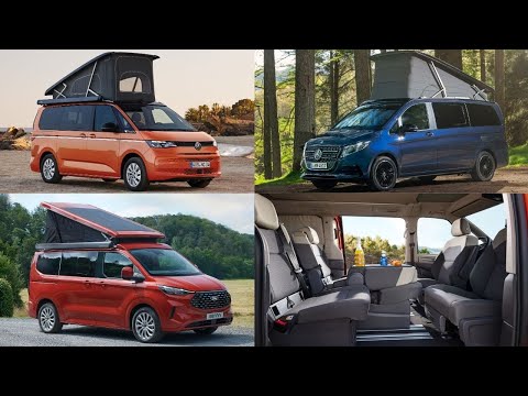 2024 Mercedes V-Class Marco Polo vs. VW California vs. Ford Transit Custom Nugget: Camper Van Versus