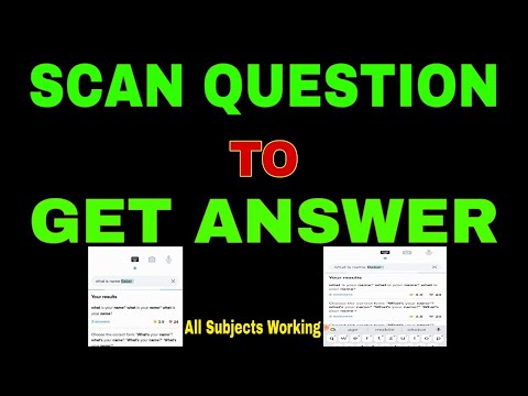 Scan Question For Answer