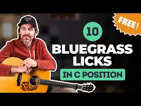 10 Bluegrass Licks in C Position - Free Guitar Lesson
