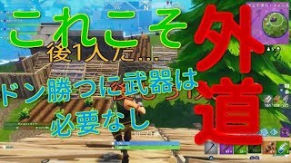 これぞ外道！ドン勝つするのに武器はいらない！？　クソＡＩＭによるFORTNITE