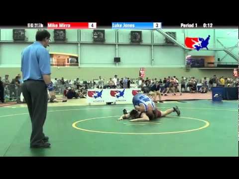 University Nat`ls FS  96 KG / 211.5 lbs: Mike Mirra vs. Luke Jones