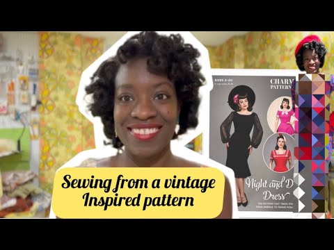 Sewing the Night and Day dress  from charm patterns by Gertie