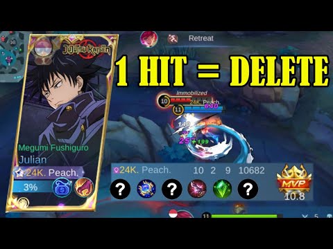 WTF! New META JULIAN Hack Damage Build - Top 1 Global Julian by Peach. - MLBB