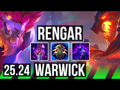 RENGAR vs WARWICK (JGL) | Good KDA: 16/1/5 | KR Diamond | 25.24