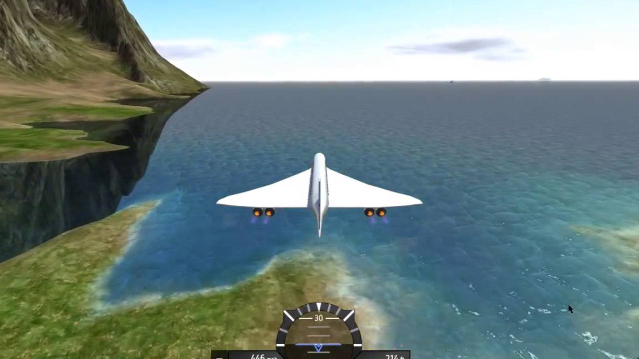 Flying a Concorde - SimplePlanes