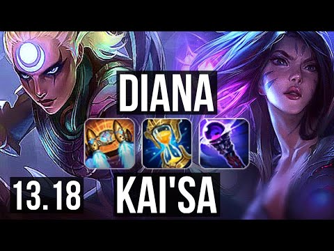 DIANA vs KAI'SA (MID) | 4.9M mastery, Quadra, 1700+ games | EUW Master | 13.18