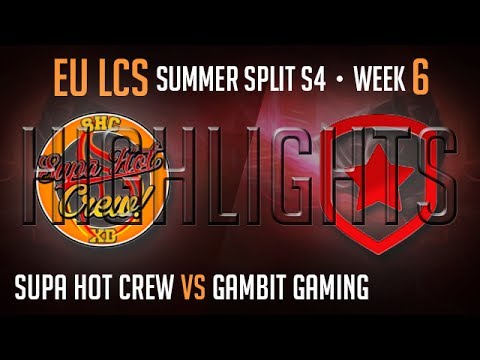 Supa Hot Crew VS Gambit Gaming Highlights | EU LCS Summer 2014 Week 6 Day 1 S4 SHC vs GMB