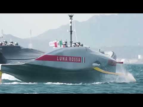 Luna Rossa Prada Pirelli Launch, Splash and Tow. Vittorio d'Albertas Quantum Sails Italy's Review