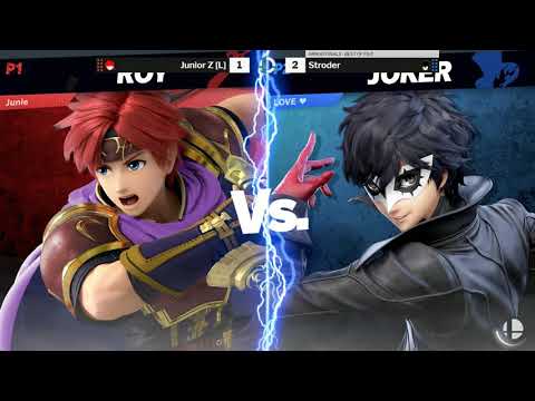 SOS 139 SSBU Grand Finals Junior Z (Roy) vs Stroder (Joker/Pokemon/Falco/Snake/Mario/Luigi)