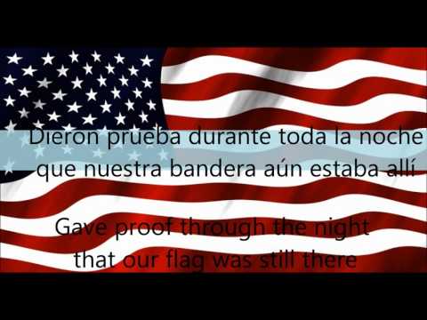 Himno de los Estados unidos de América, con letra en Español e Ingles