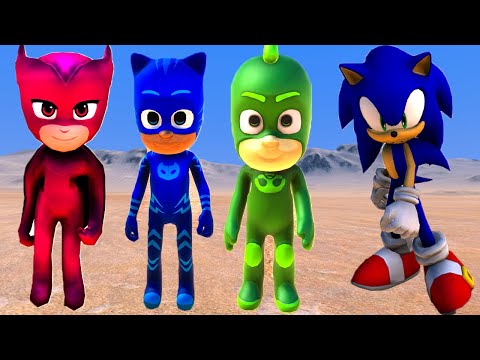 Kirpi Sonic Vs Pijamaskeliler Kedi Çocuk Baykuş Kız Kertenkele UEBS