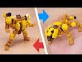 Micro LEGO brick Lion transformer mech - Golden Lion
