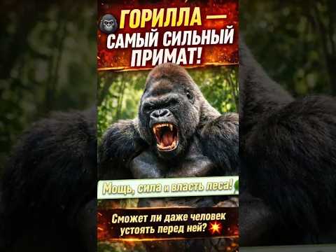Горилла — самый сильный примат в дикой природе 🦍💪 #гориллы #сила #животные #wildlife #nature #shorst
