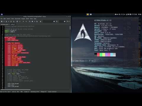 ArchLabs : 84 changing neofetch to show elements the way you want