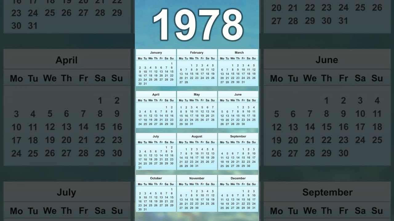 1978 Calendar