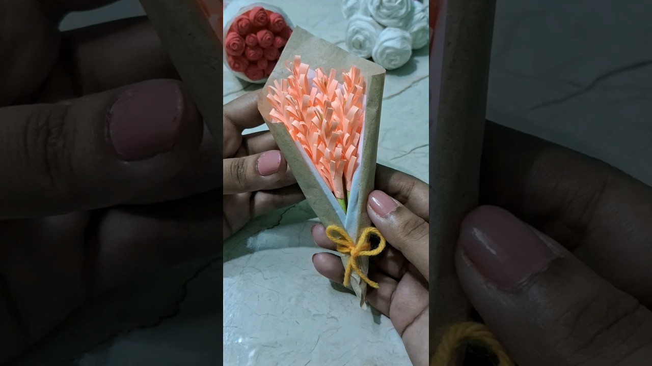 Sticky Note Flower Bouquet | 💐 Cute And Simple Birthday Gift | 💖 #shorts #diy #trending #viralvideo