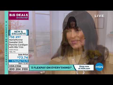 MarlaWynne Sweater Knit Poncho Cardigan