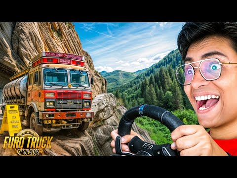 INDIAN TRUCK SIMULATOR Got Crazy Roads😱 GAMING WHEEL GAMEPLAY