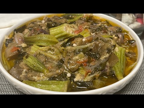 Comment cuisiner l’oseille frit au GOMBO,aubergine et concombre || TILAPIA rouge ||CUISINE avec moi