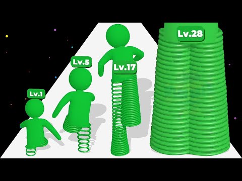 SPRING LEG RUNNER - All Levels Gameplay (ASMR)