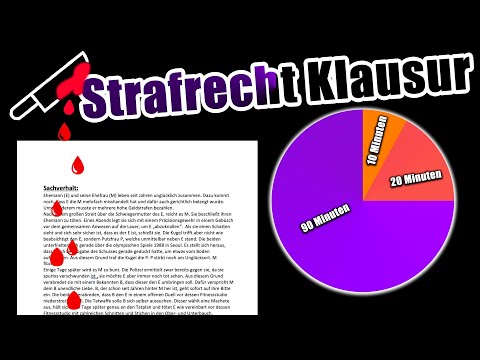 STRAFRECHT KLAUSUR optimal lösen! (Mit Zeitplan)