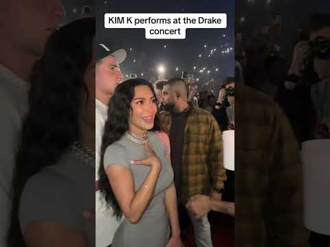 Kim Kardashian yelling at Bad Bunny during Drake's concert #shorts #drake #kimkardashian