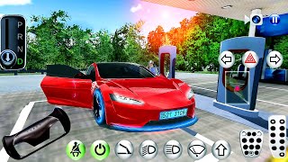Tesla Roadster Electric Car Vs Train: Unlock New Car - 3D Driving Class #16 - Android GamePlay