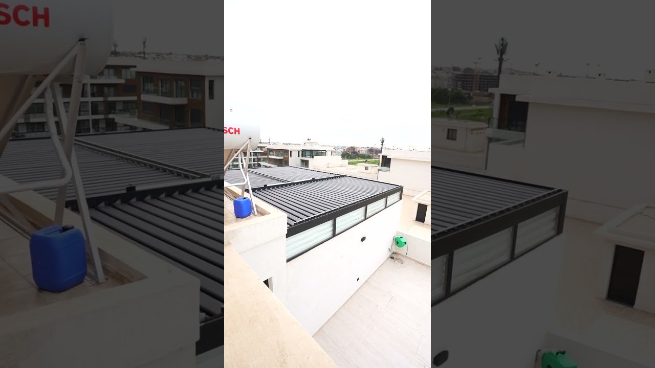 Terrasse transformée avec pergola bioclimatique moderne